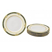 Набор тарелок мелких Leander Сабина 0711 Фрукты на зеленой ленте 25 см 6 шт