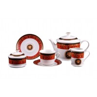 Сервиз чайный Leander Сабина Версаче красная линия на 6 персон 15 предметов