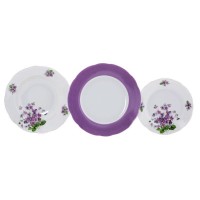 Набор тарелок мелких Leander Мэри-Энн 2391 Лиловые цветы 25 см 6 шт