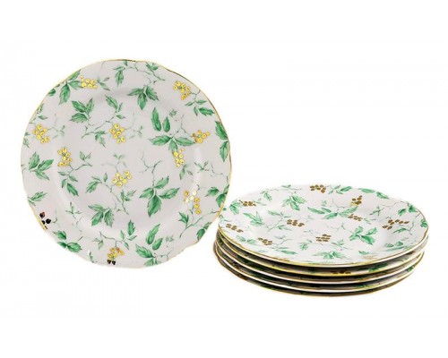 Набор тарелок мелких Leander Мэри-Энн Зеленые цветы 19 см 6 шт