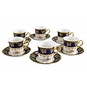 Набор чашек высоких с блюдцем Leander Мэри-Энн Кобальт 0086 0,2 л