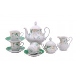 Чайно-столовый сервиз Leander Мэри-Энн Зеленые цветы на 6 персон 40 предметов