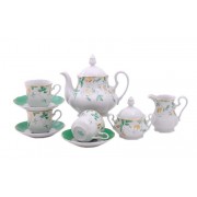 Сервиз чайный Leander Мэри-Энн Зеленые цветы на 12 персон 27 предметов