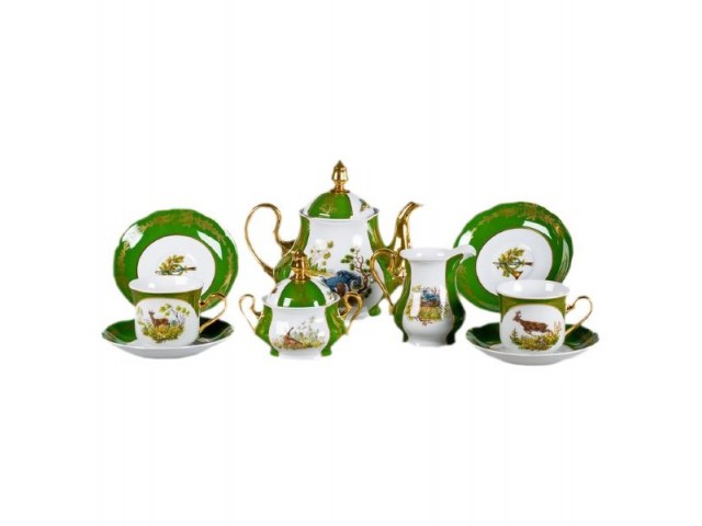 Сервиз чайный Leander Мэри-Энн Царская охота 0763 на 12 персон 27 предметов