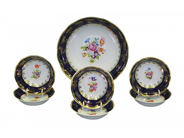 Набор салатников Leander Мэри-Энн Кобальт 0086 7 предметов