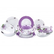 Сервиз столовый Leander Мэри-Энн 2391 Лиловые цветы на 6 персон 25 предметов