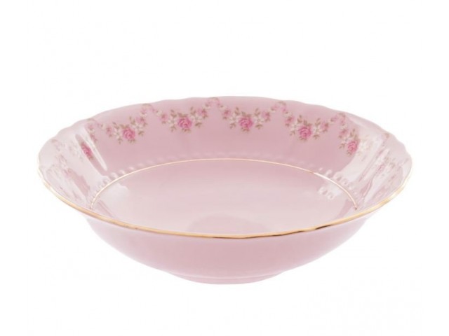 Салатник круглый Leander Соната Мелкие цветы 16 см розовый