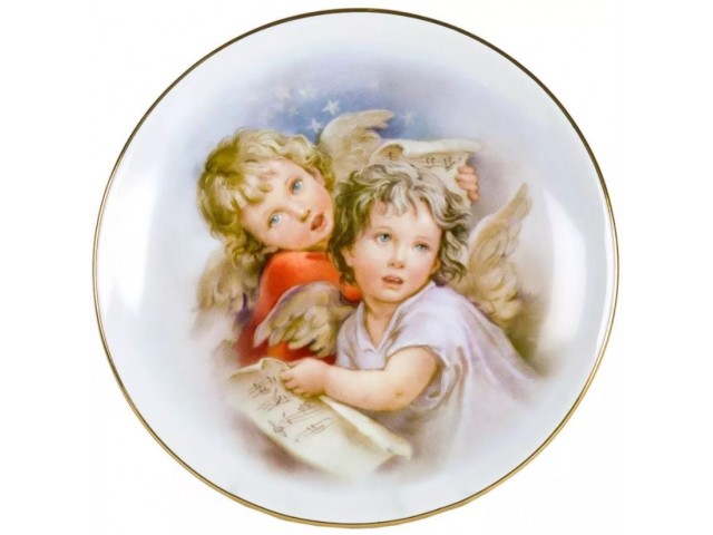 Тарелка настенная 21 см Ангелочки 02110141-157B