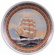 Тарелка настенная 21 см Парусники 02110141-B903