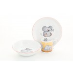 Детский набор посуды Leander Слон 3 предмета с кружкой 0,2 л