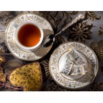 Набор чайных чашек с блюдцем Leander Сабина Золотые узоры 0,2 л 6 шт