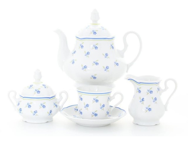 Сервиз чайный Leander Мэри-Энн Синие цветы на 6 персон 15 предметов