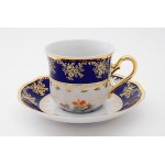Чайно-столовый сервиз Leander Мэри-Энн Кобальт 0086 Букет цветов на 6 персон 40 предметов