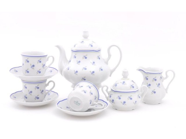 Сервиз чайный Leander Мэри-Энн Синие цветы на 12 персон 27 предметов