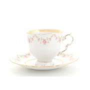 Набор чайных пар Leander Соната Мелкие цветы 6 персон 0,15 л