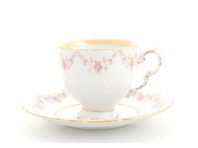 Набор чайных пар Leander Соната Мелкие цветы 6 персон 0,15 л