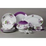 Сервиз столовый Leander Мэри-Энн 2391 Лиловые цветы на 6 персон 25 предметов