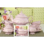 Сервиз чайный Соната Гармония Leander розовый на 6 персон 15 предметов