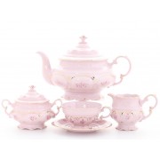 Сервиз чайный Соната Гармония Leander розовый на 6 персон 15 предметов