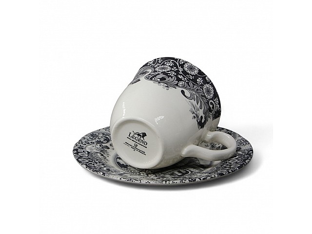 Чашка 240 мл с блюдцем 16 см Rome Grey Claytan