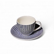 Чашка 240 мл с блюдцем 14,9 см Singapore Blue Claytan