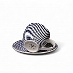 Чашка 240 мл с блюдцем 14,9 см Singapore Blue Claytan