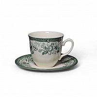 Чашка 240 мл с блюдцем 15,8 см DIANA Rose Jade Green Claytan