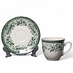Чашка 240 мл с блюдцем 15,8 см DIANA Rose Jade Green Claytan