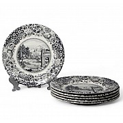 Набор десертных тарелок 19 см на 6 персон Rome Grey Claytan