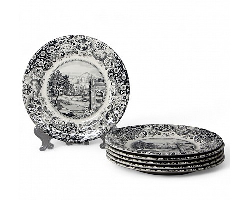 Набор десертных тарелок 19 см на 6 персон Rome Grey Claytan