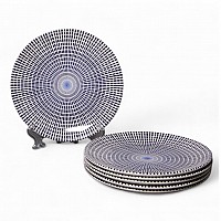 Набор десертных тарелок 21 см на 6 персон Singapore Blue Claytan