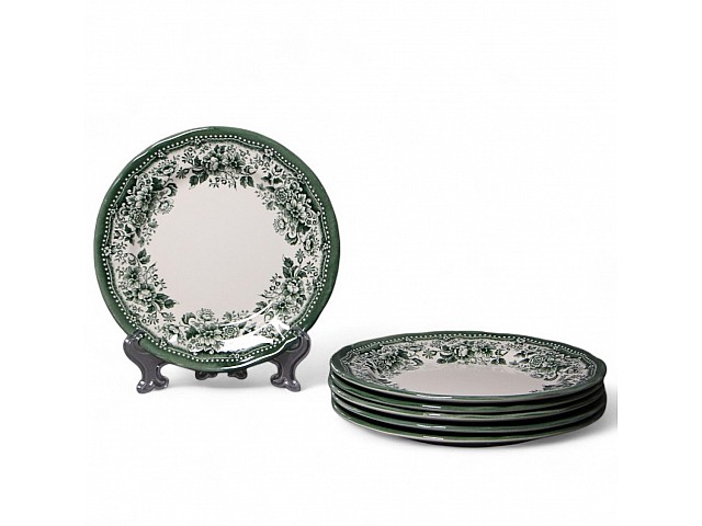 Набор десертных тарелок 19 см на 6 персон DIANA Rose Jade Green Claytan