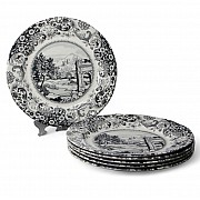 Набор обеденных тарелок 27 см на 6 персон Rome Grey Claytan