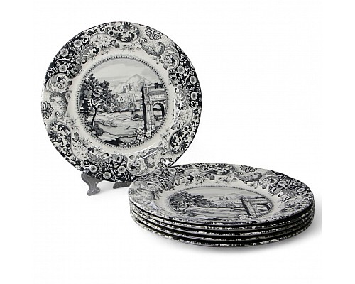 Набор обеденных тарелок 27 см на 6 персон Rome Grey Claytan