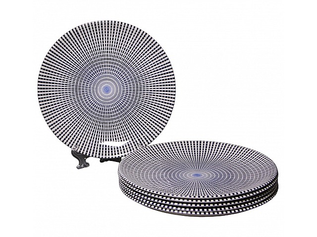 Набор обеденных тарелок 27 см на 6 персон Singapore Blue Claytan Claytan