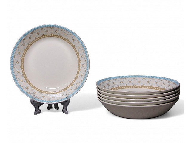 Набор глубоких тарелок 20 см на 6 персон Tealstar Claytan