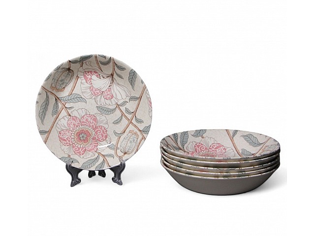 Набор глубоких тарелок 20 см на 6 персон Alisa Claytan