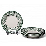 Набор глубоких тарелок 23 см на 6 персон DIANA Rose Jade Green Claytan