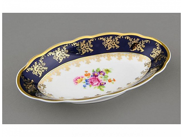 Блюдо овальное Leander Мэри-Энн Кобальт 0086 23 см