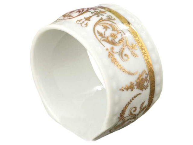 Кольцо для салфеток большое Leander Соната Золотые узоры