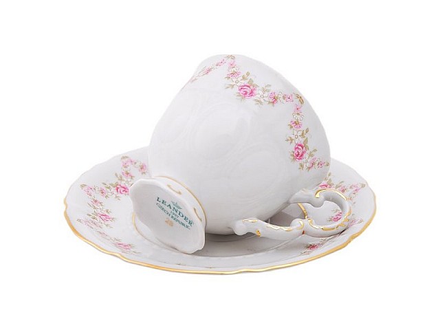 Набор чашек высоких с блюдцем Leander Соната Мелкие цветы 0,15 л