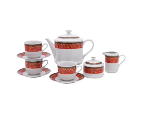 Сервиз чайный Leander Сабина Красная лента на 6 персон 15 предметов