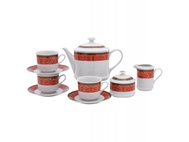 Сервиз чайный Leander Сабина Красная лента на 6 персон 15 предметов