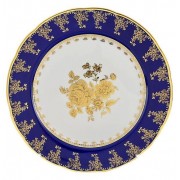 Набор тарелок мелких Leander Мэри-Энн 0431 Золотая роза кобальтовый борт 19 см 6 шт