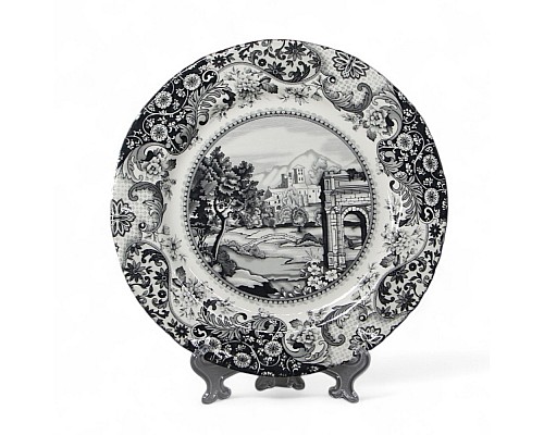 Тарелка обеденная 27 см Rome Grey Claytan