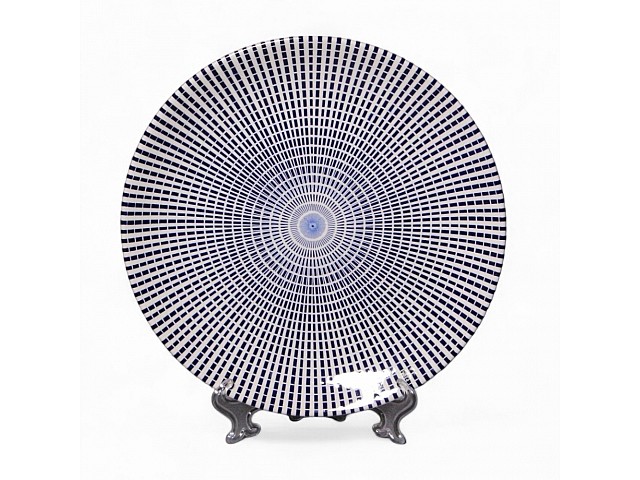 Тарелка обеденная 27 см Singapore Blue Claytan