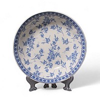 Тарелка глубокая 20 см Rose Cluster Blue Claytan