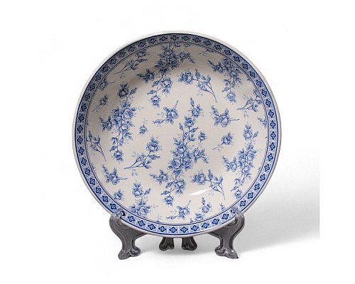 Тарелка глубокая 20 см Rose Cluster Blue Claytan