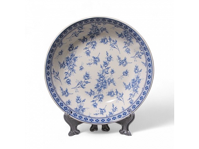 Тарелка глубокая 20 см Rose Cluster Blue Claytan