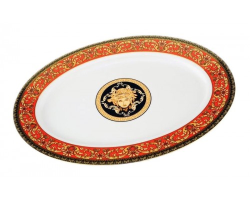 Блюдо овальное Leander Сабина Версаче красная линия 35см